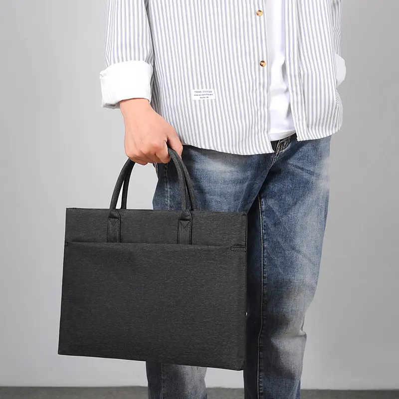 Men's handheld document information bag computer bag business office meeting bag mens bag
