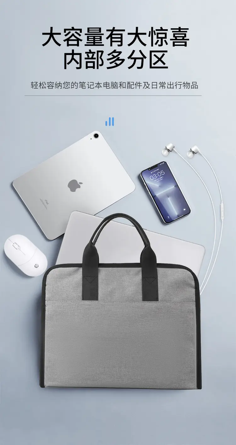Computer bag portable unisex document bag meeting bag meeting office commuter 14 inch briefcase women laptop bag