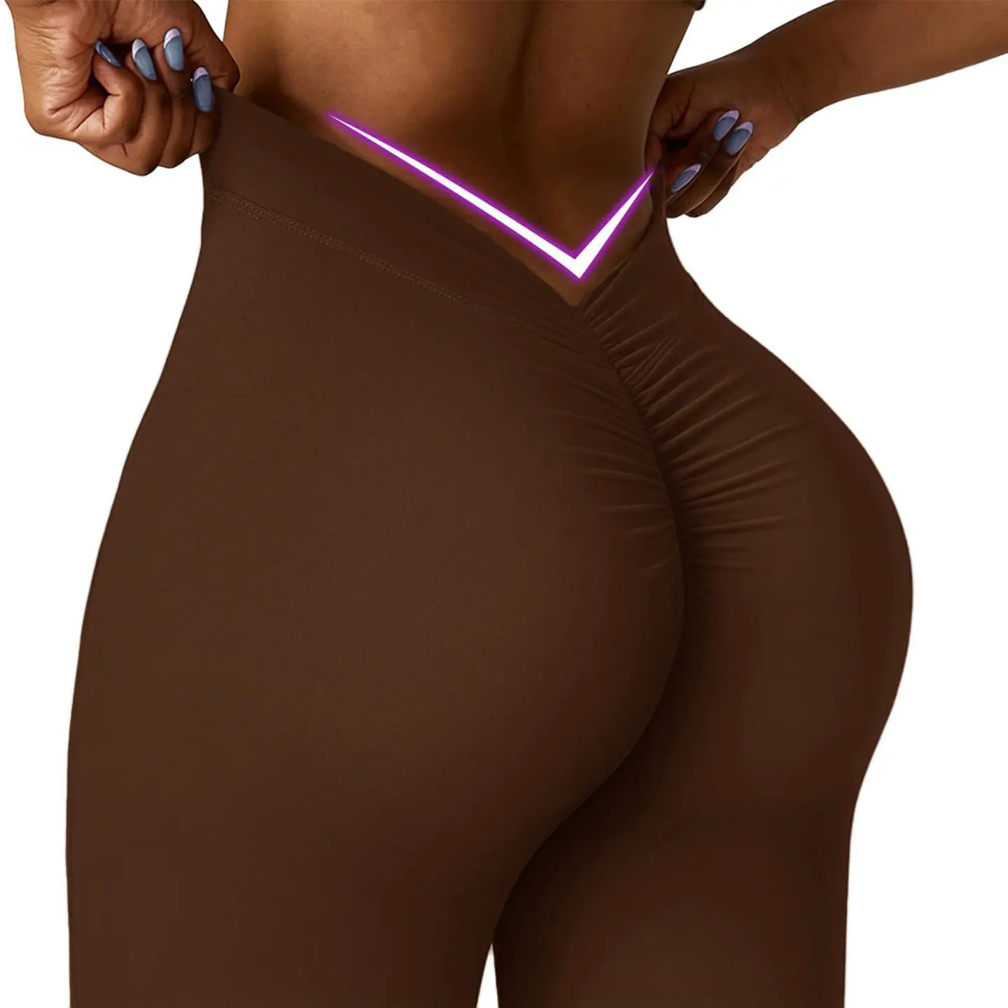 High elastic V waist loose casual hip lift waist outdoor running fitness wide leg pants yoga pants women
