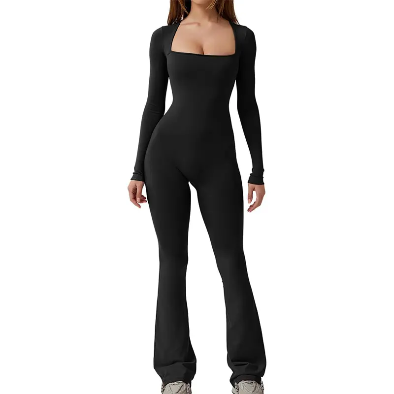 Threaded yoga onesie training clothes hip lift fitness micro pull onesie yoga set workout clothes for women
