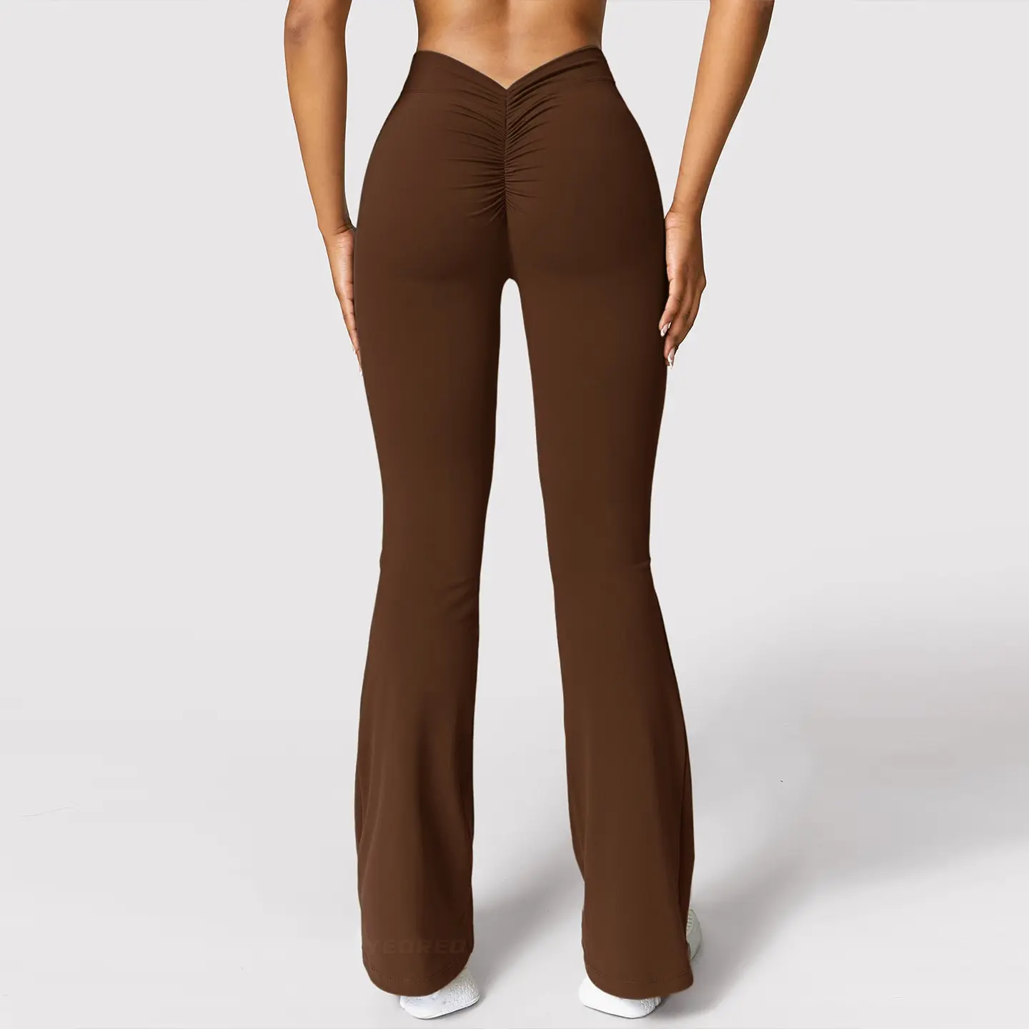 High elastic V waist loose casual hip lift waist outdoor running fitness wide leg pants yoga pants women