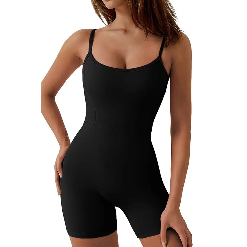 Yoga clothes European and American suspender shorts yoga sports fitness running onesie onesie workout clothes for women