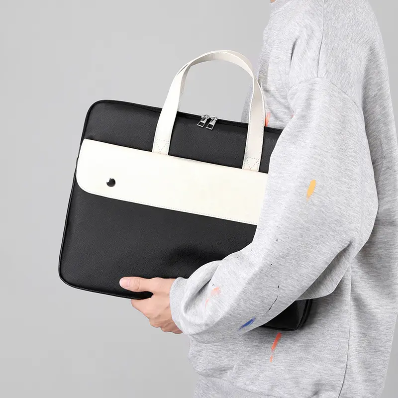 15.6 inch solid color laptop bag 14 inch notebook bag color matching portable document briefcase bag laptop bag