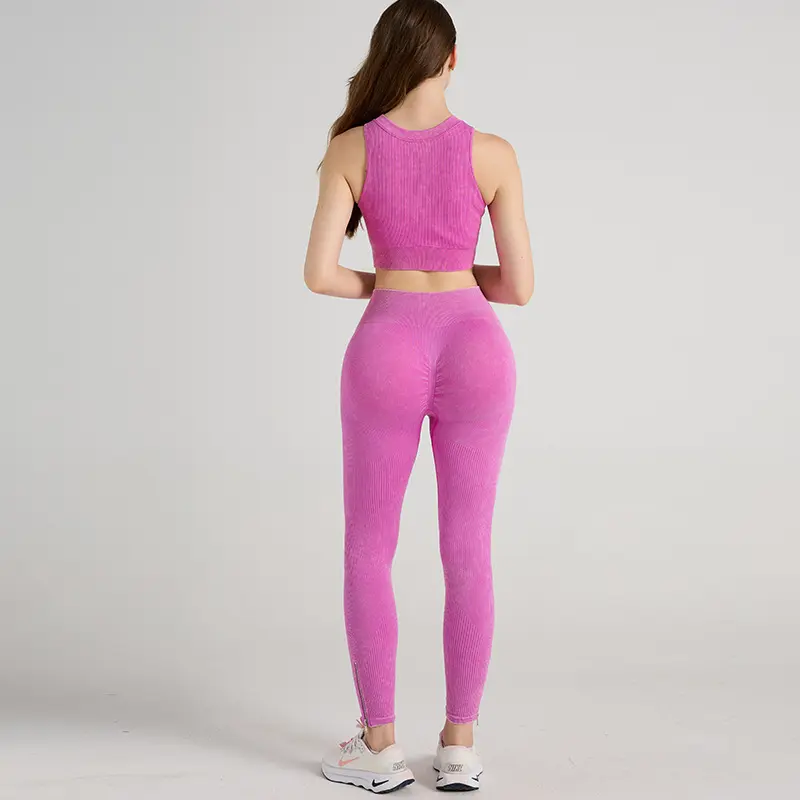 Threaded exercise set running fitness exercise yoga set two-piece gym set women