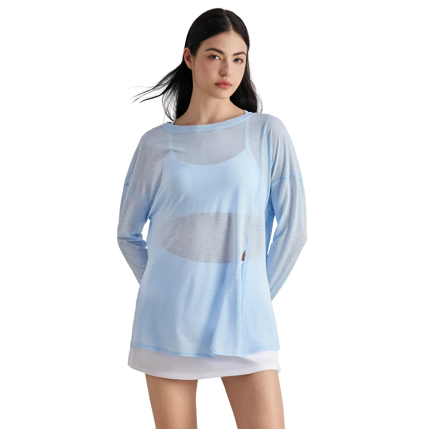 Thin Quick-Drying Yoga Top Women's Breathable Loose Sports Running Training Fitness Long Sleeve Blouse Workout Tops for Women