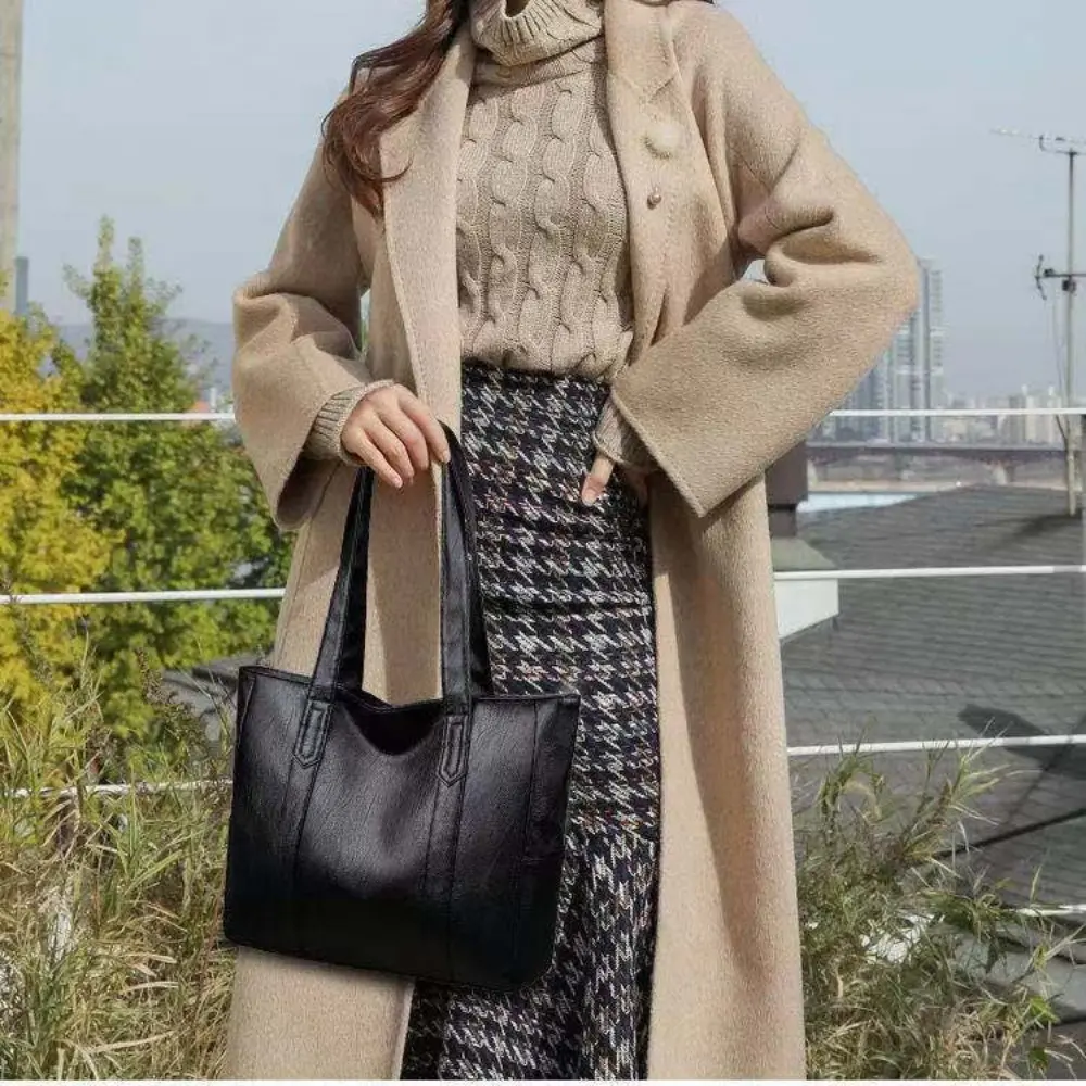 Tote Bag Beg Tangan Wanita Tote Bag Leather Handbag Besar Shoulder Bag Women Handbag Woman Bag Large Capacity Shopping Bag