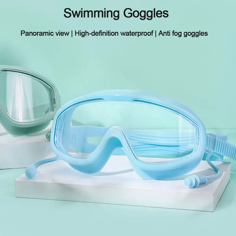 Outdoor Swim Goggles Waterproof Anti-Fog Wide View Scuba Diving Swimming Glasses with Earplugs Adult Youth Swim Eyewear