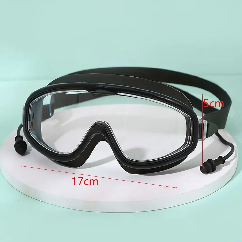 Outdoor Swim Goggles Waterproof Anti-Fog Wide View Scuba Diving Swimming Glasses with Earplugs Adult Youth Swim Eyewear