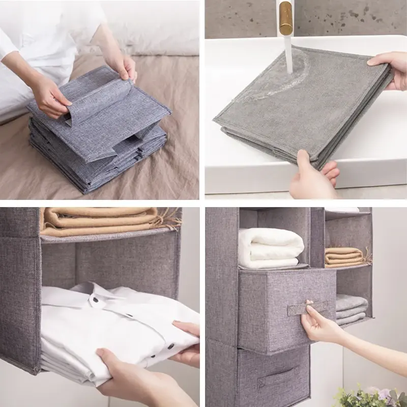 5Layer Storage hanging bag, multifunctional clothing organizing bag, Foldable Closet Clothes Sorting Bag Storage Pouch