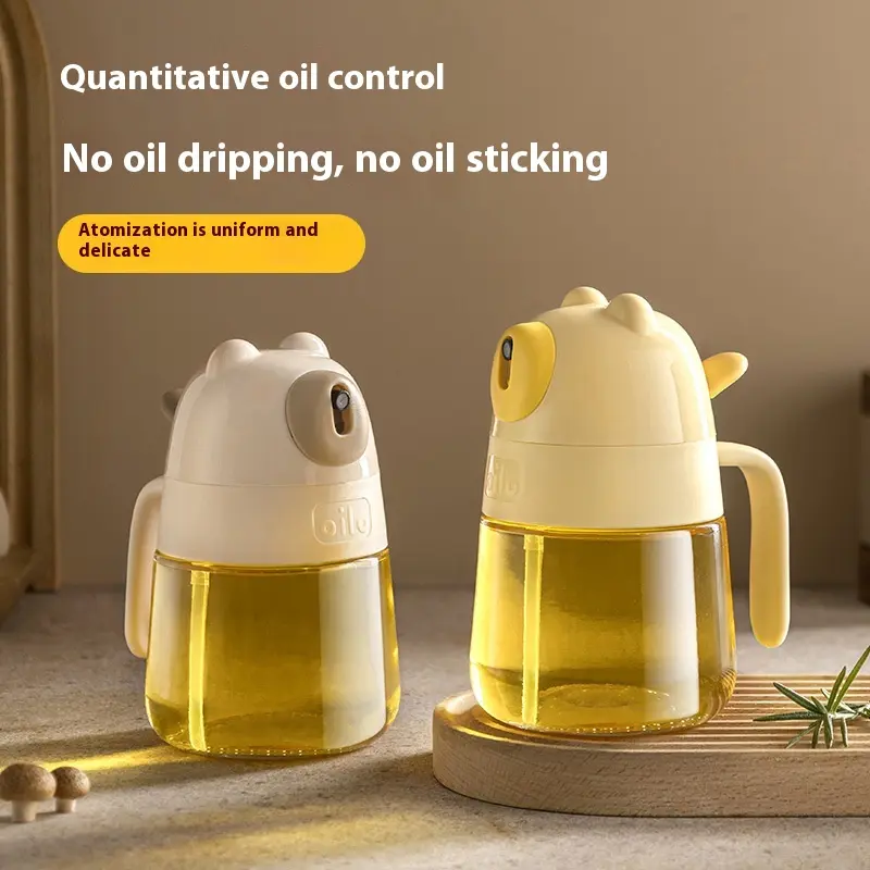 Bear oil spray pot glass kitchen household air fryer oil spray bottle edible oil spray bottle atomized oil tank