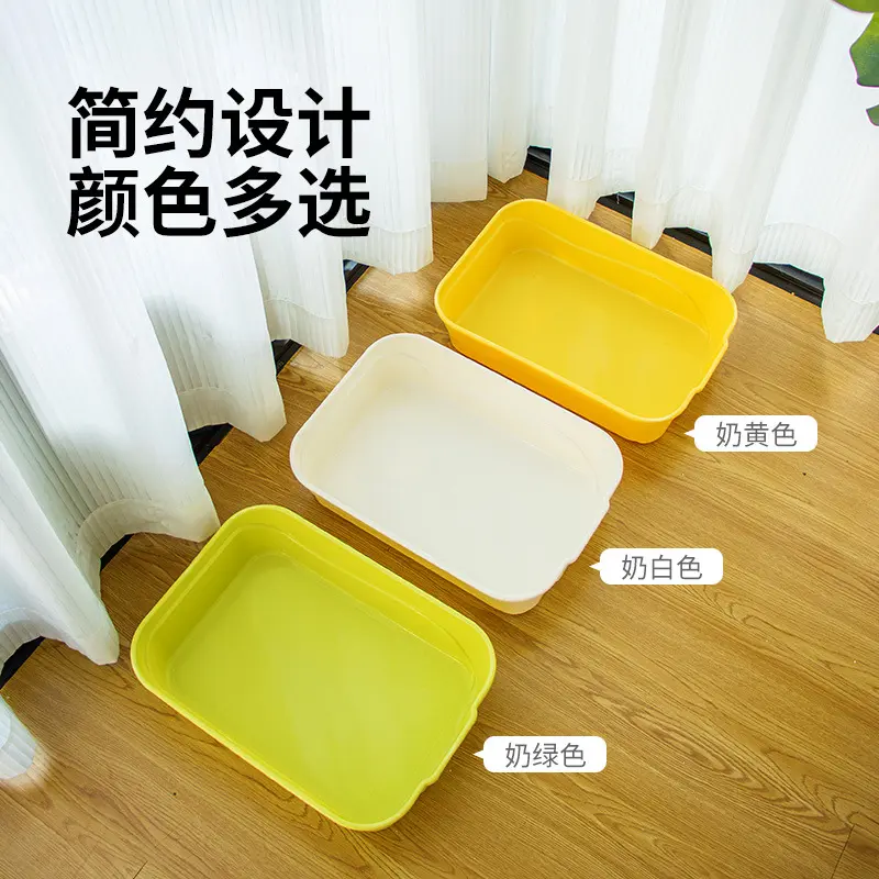 Semi-closed kitten litter box anti-splash high edge cat toilet pet supplies