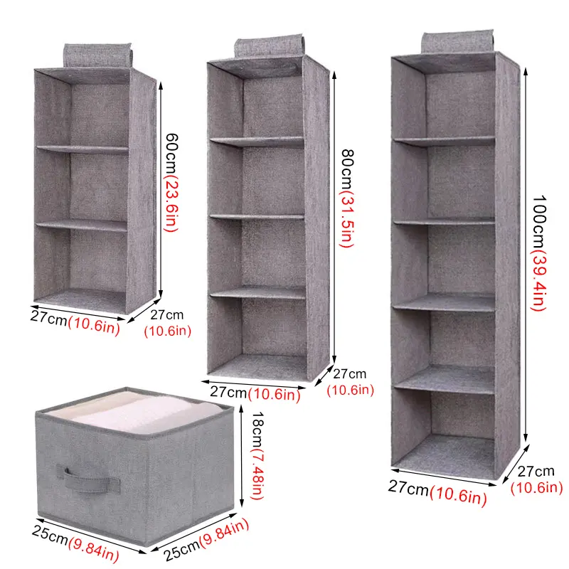 5Layer Storage hanging bag, multifunctional clothing organizing bag, Foldable Closet Clothes Sorting Bag Storage Pouch