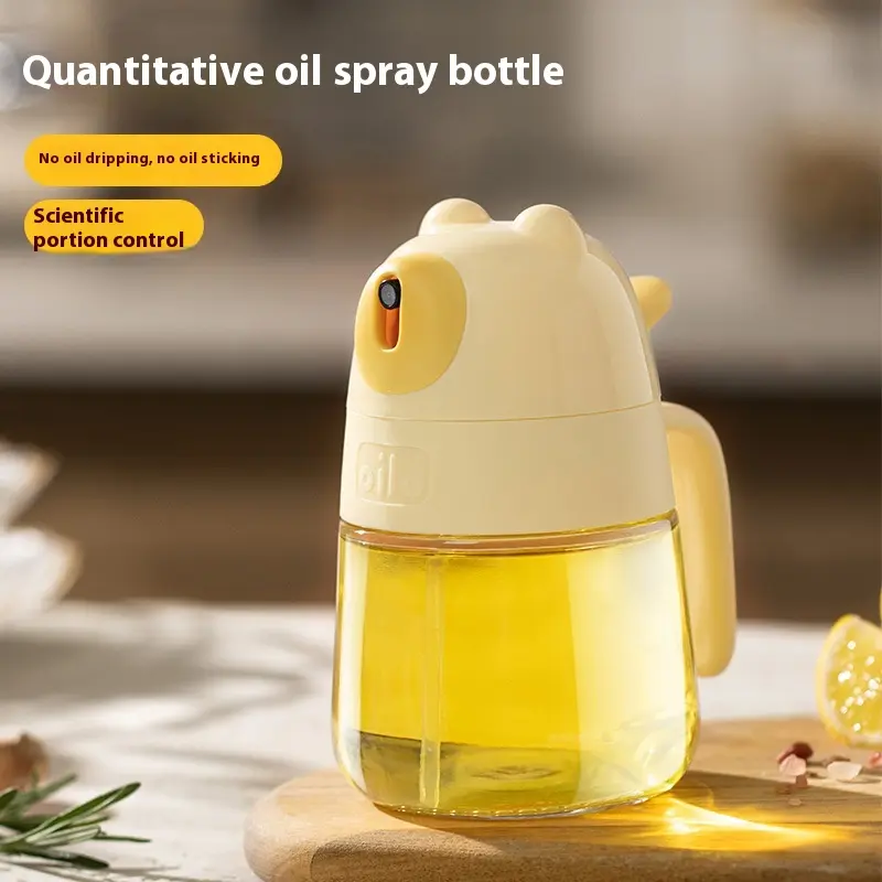 Bear oil spray pot glass kitchen household air fryer oil spray bottle edible oil spray bottle atomized oil tank