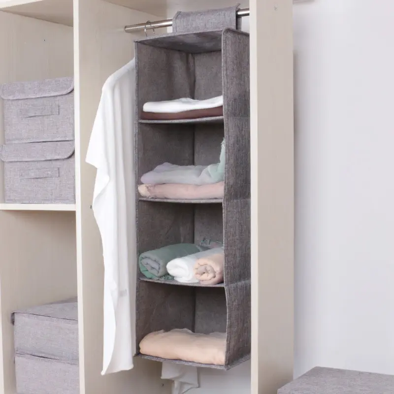 5Layer Storage hanging bag, multifunctional clothing organizing bag, Foldable Closet Clothes Sorting Bag Storage Pouch