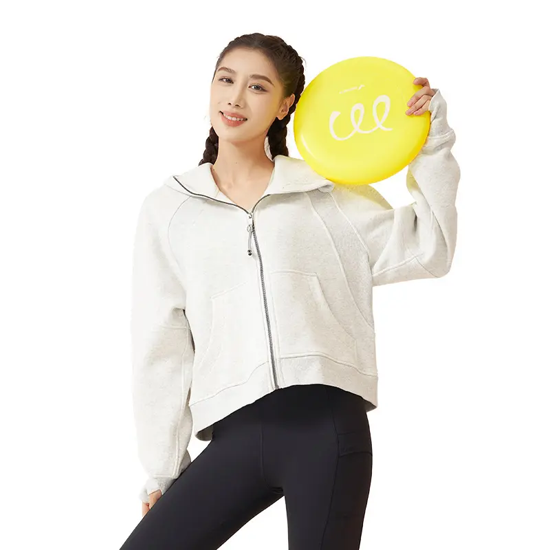 Juyitang autumn and winter new thickened hooded sports sweater women's outdoor loose casual velvet jacket
