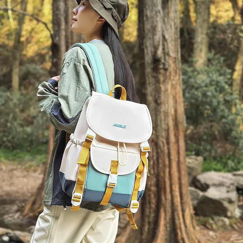 Cute girl backpack casual large capacity backpack fashion contrasting color backpack women school backpack