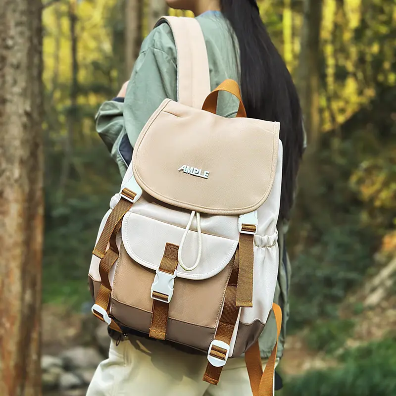 Cute girl backpack casual large capacity backpack fashion contrasting color backpack women school backpack