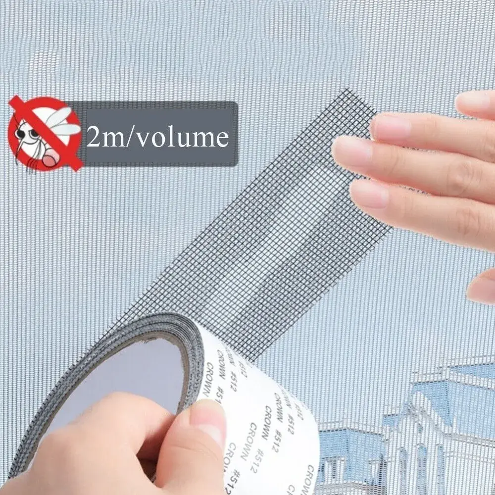 Strong Self Adhesive Window Screen Repair Tape Window Net Screen Repair Patch Covering Up Holes Tears Anti-Insect Mosquito Mesh