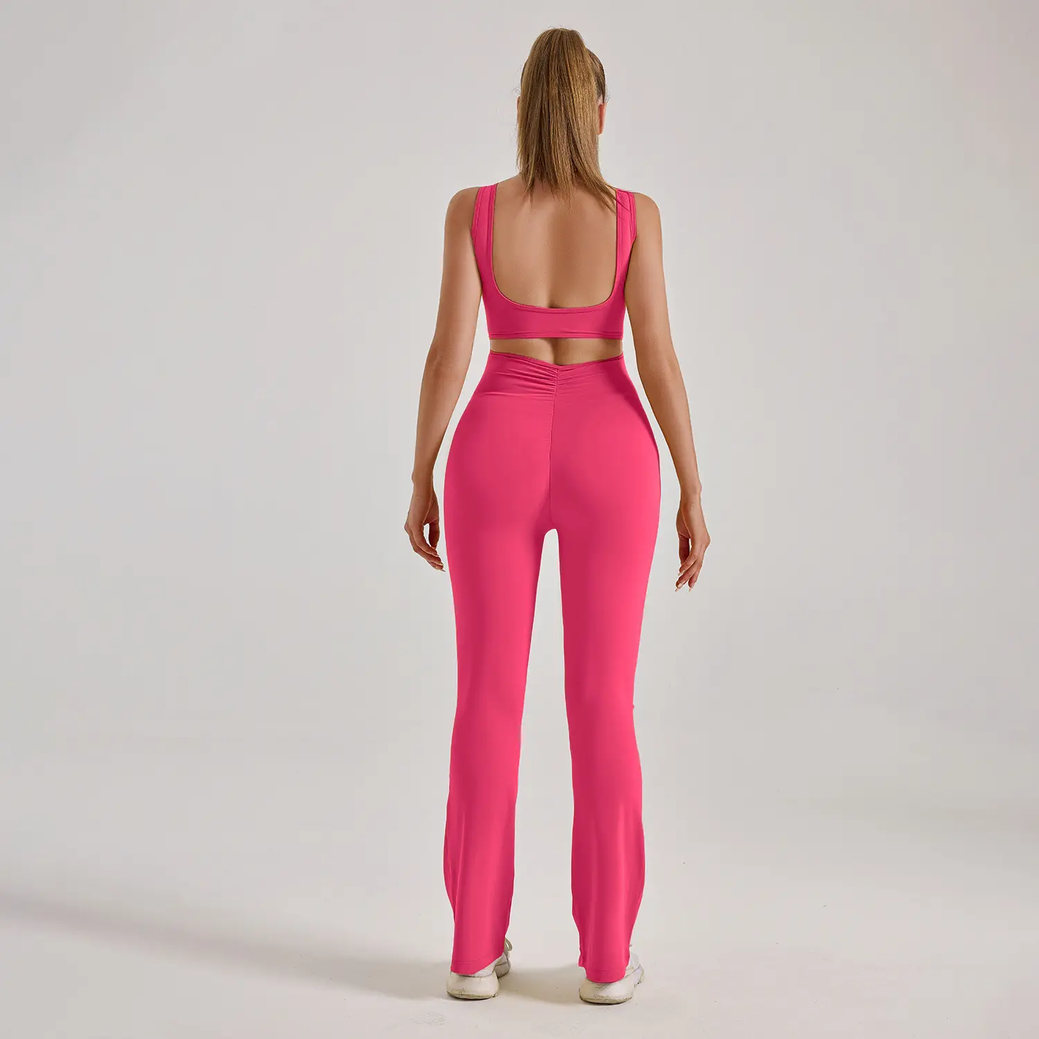 European and American new fashion casual tight yoga jumpsuit hollow back jumpsuit leggings sports women fitness