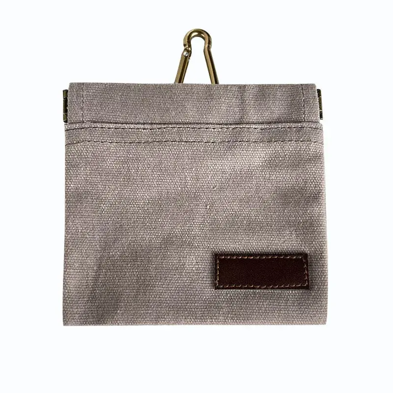 Canvas dog food bag Moisture-proof dog food bag Outdoor dog walking portable hanging pet training snack bag