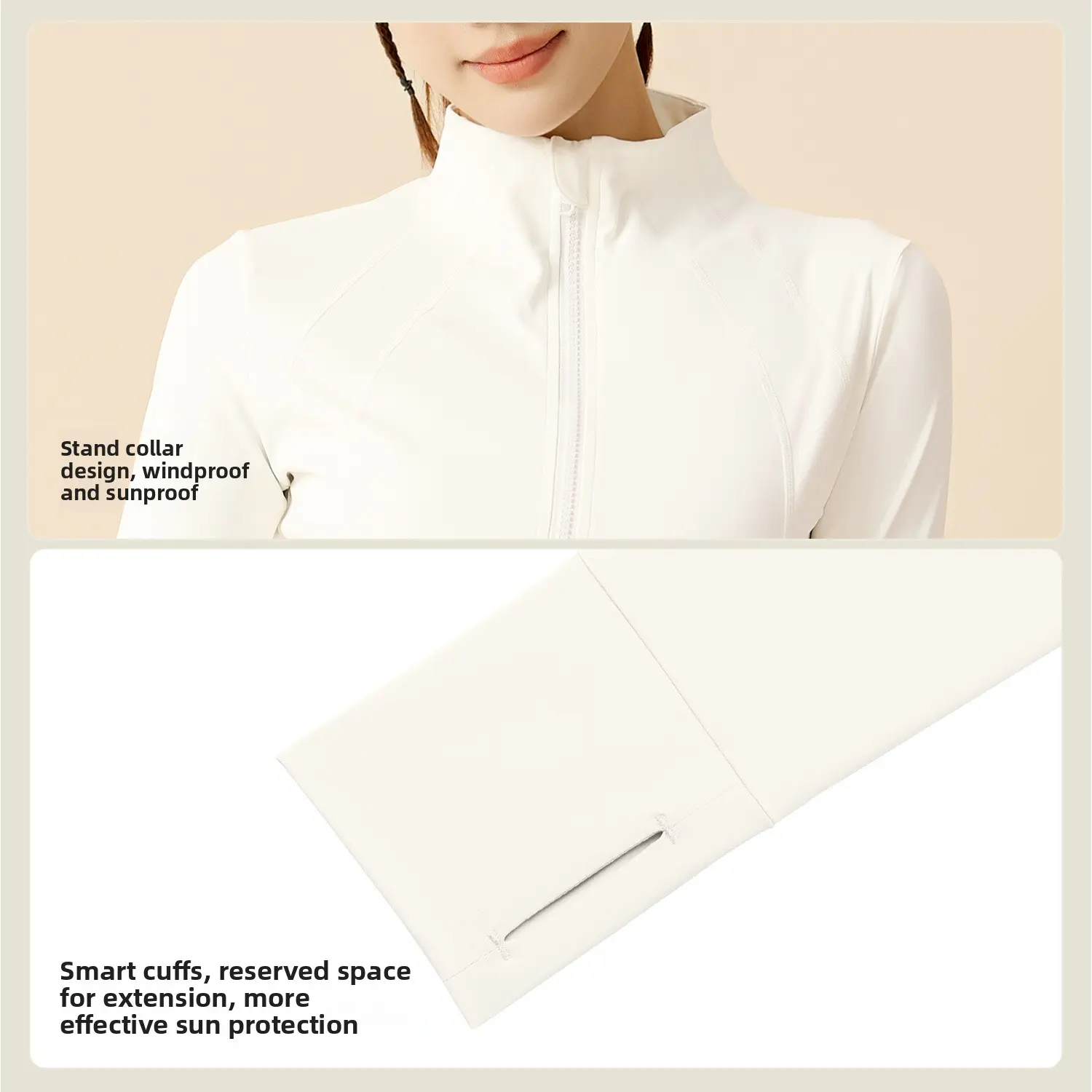 Juyitang's new sunscreen clothing women's summer slim and breathable UV protection tight stand-up collar sunscreen clothing