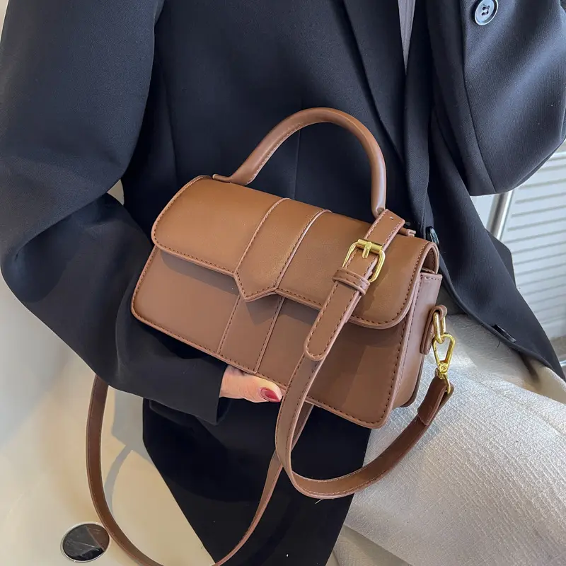 Bag women's bag new fashion single shoulder bag with commuter crossbody bag texture foreign style hand bag small square