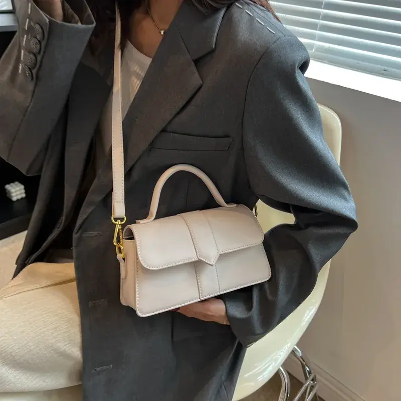 Bag women's bag new fashion single shoulder bag with commuter crossbody bag texture foreign style hand bag small square