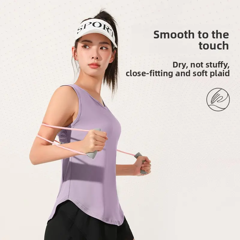 Juyatang breathable sports vest mesh hollowed-out beautiful back yoga vest naked yoga suit women women clothing