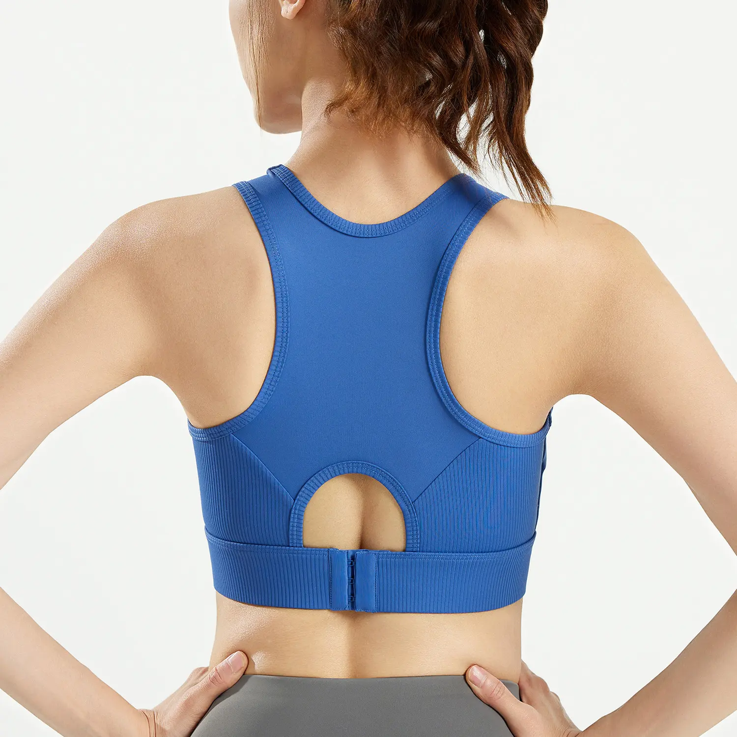 Juyitang new yoga vest fixed cup shoulder strap fitness sports bra underwear women