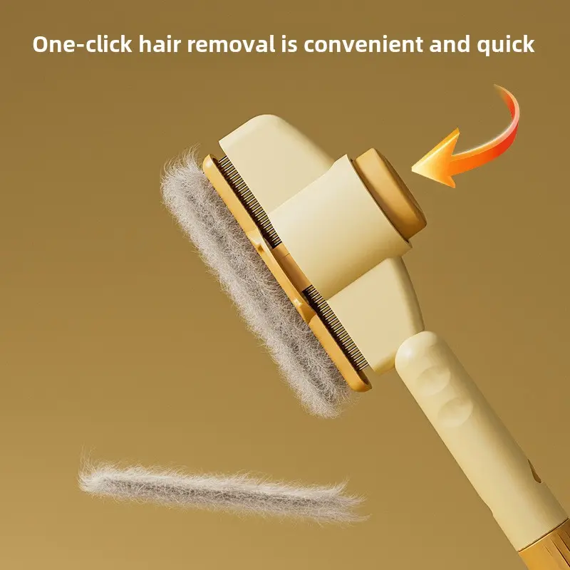 Cat and dog combs clean pet long hair by connecting to a floating hair device comb  dog grooming  pet accessories