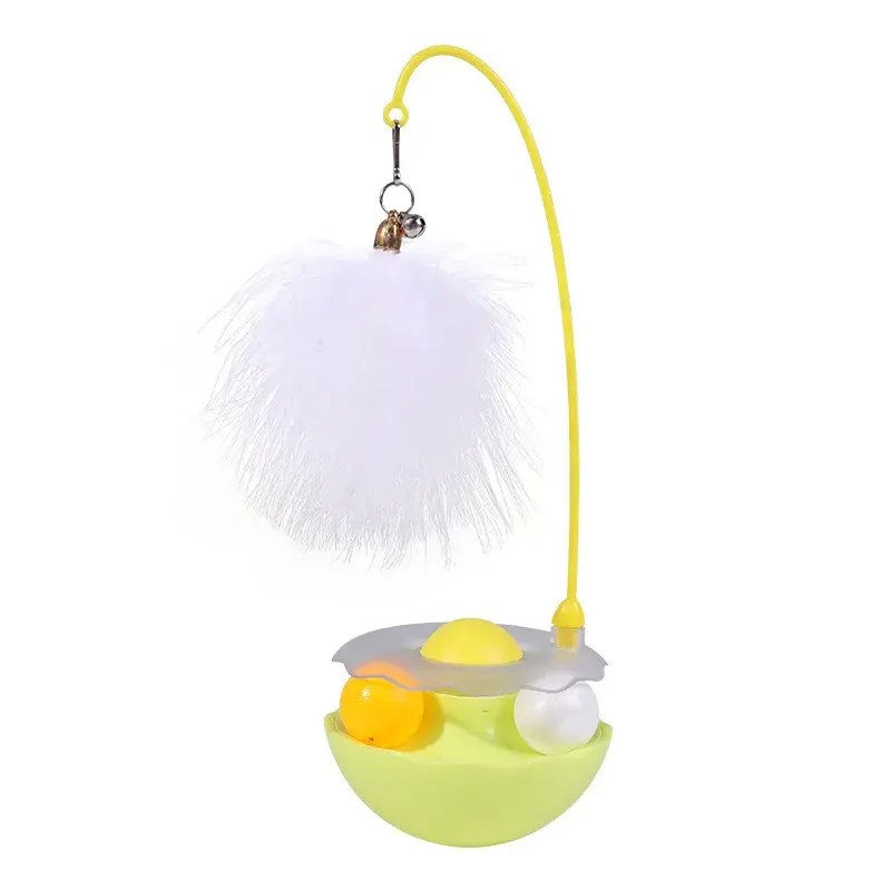 Original tumbler cat toy Self Hi can remove and wash funny cat stick feather bell catmint ball pet supplies