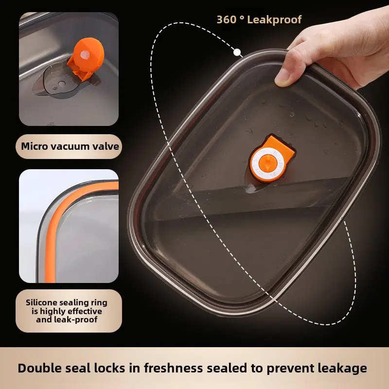 Fresh-keeping box 316 stainless steel lunch box with lid sealed leak-proof lunch box for office workers lunch box