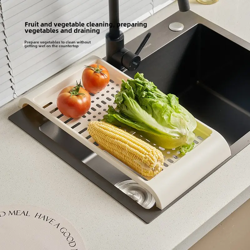 Disheschopsticksstorage rack Kitchen washing vegetables fruit drain basket above the sink storage rack plastic water filter rack