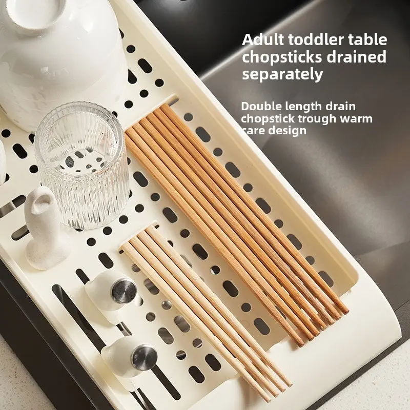 Disheschopsticksstorage rack Kitchen washing vegetables fruit drain basket above the sink storage rack plastic water filter rack