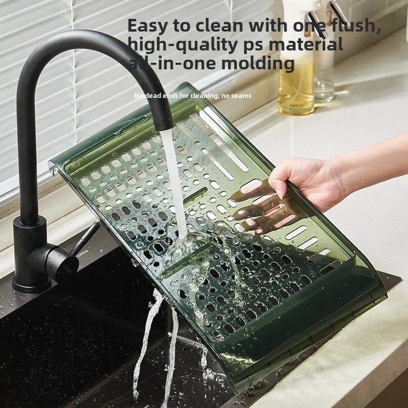 Disheschopsticksstorage rack Kitchen washing vegetables fruit drain basket above the sink storage rack plastic water filter rack