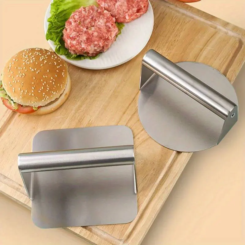 Stainless steel cake press pancake Baiji commercial hamburger Patty press paste mold press steak tool kitchen gadgets