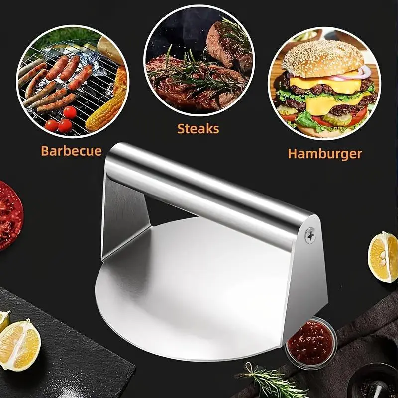 Stainless steel cake press pancake Baiji commercial hamburger Patty press paste mold press steak tool kitchen gadgets