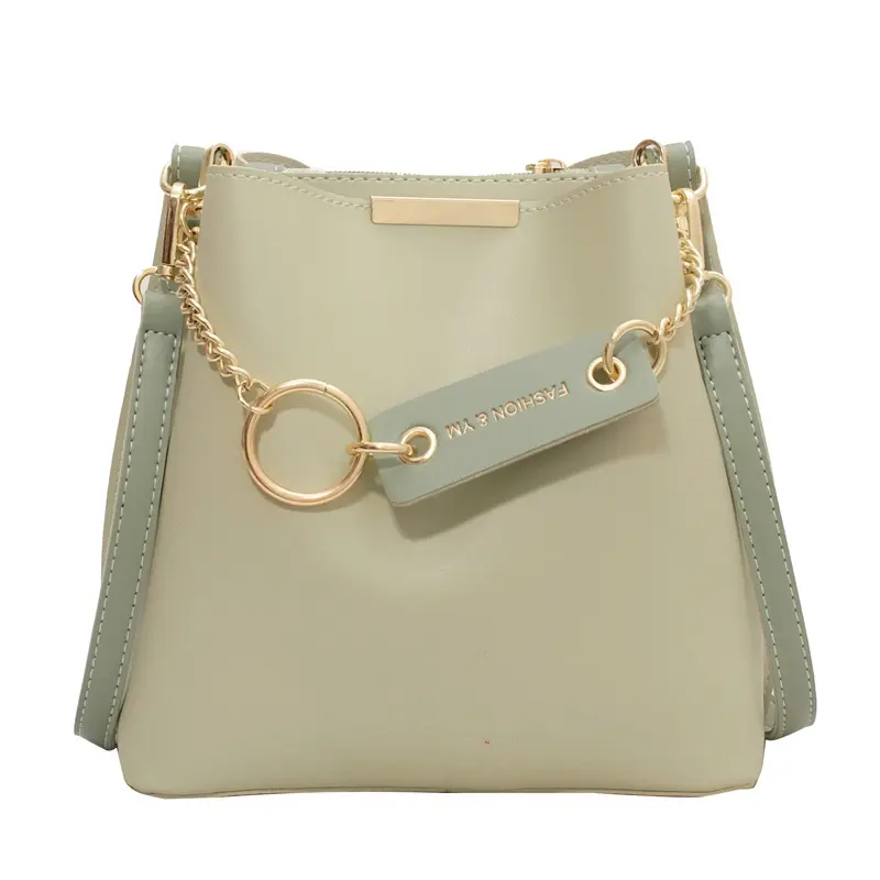 Popular fashion crossbody bag bag female Korean version advanced sense bucket bag new fashion texture solid color shoulder bag