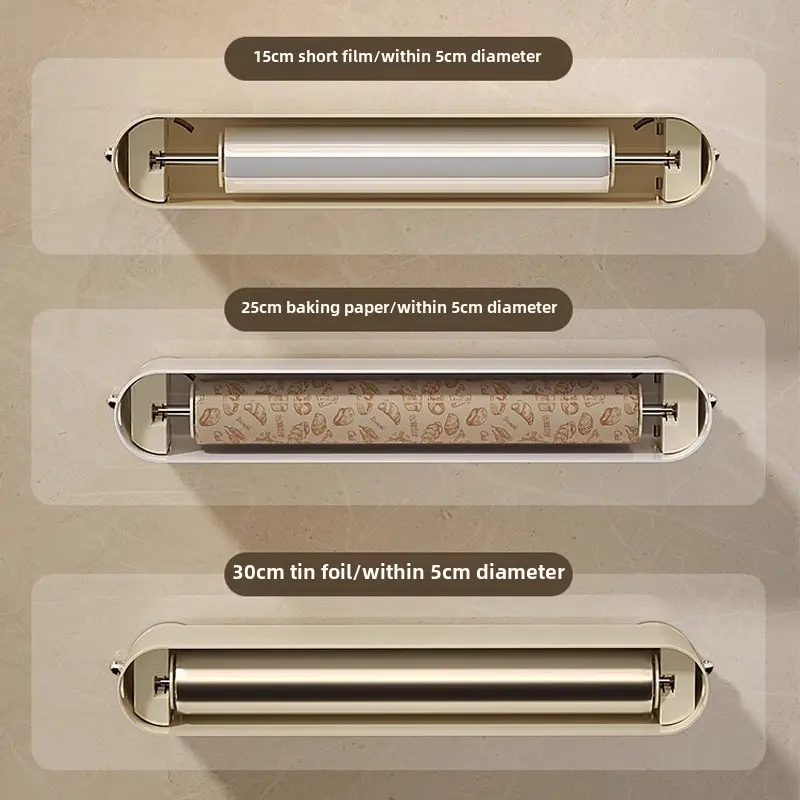 Suction cling film cutter Refrigerator kitchen wrap film cutting box shrink-free cling film divider cling film cutter