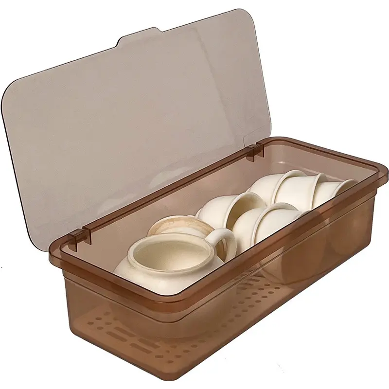 Chopsticks tea set storage box Dust proof with cover drain chopsticks cage household kitchen tabletop cutlery organizer box