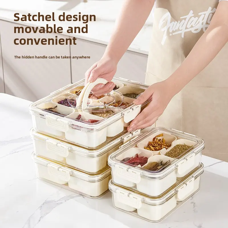 Spice storage box Kitchen items Household department store household artifacts Plastic spice storage sealed jar