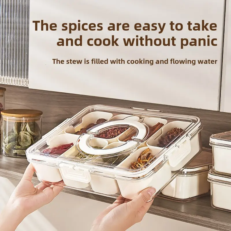 Spice storage box Kitchen items Household department store household artifacts Plastic spice storage sealed jar