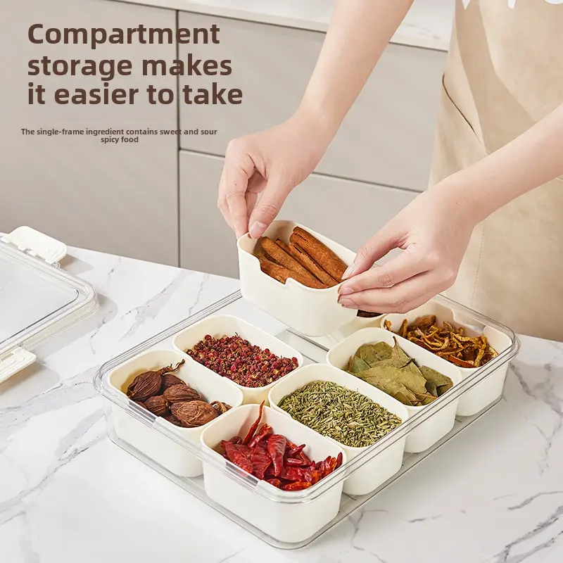 Spice storage box Kitchen items Household department store household artifacts Plastic spice storage sealed jar
