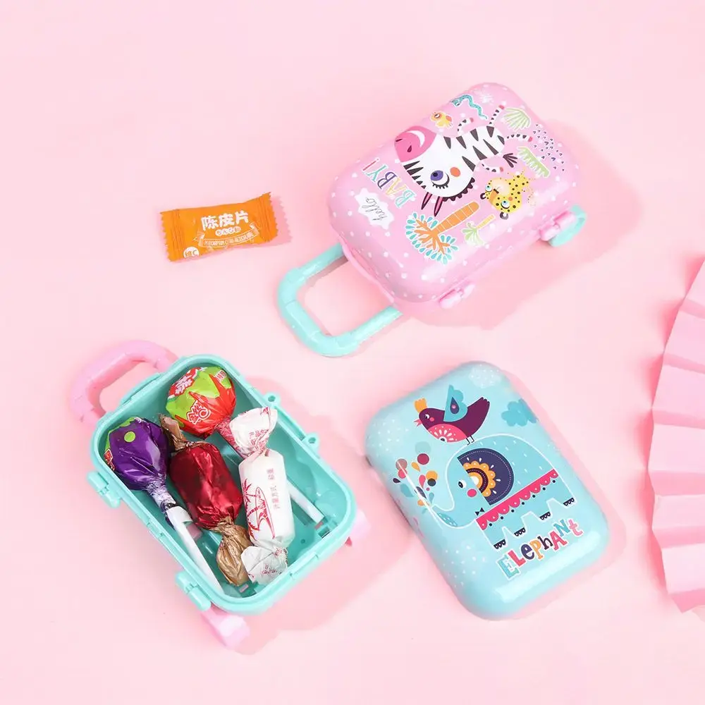 Doll Cartoon Suitcase Dolls Accessories Mini Trunk Dollhouse Accessories Furniture Jewellery Case Candy Box Christmas Supplies
