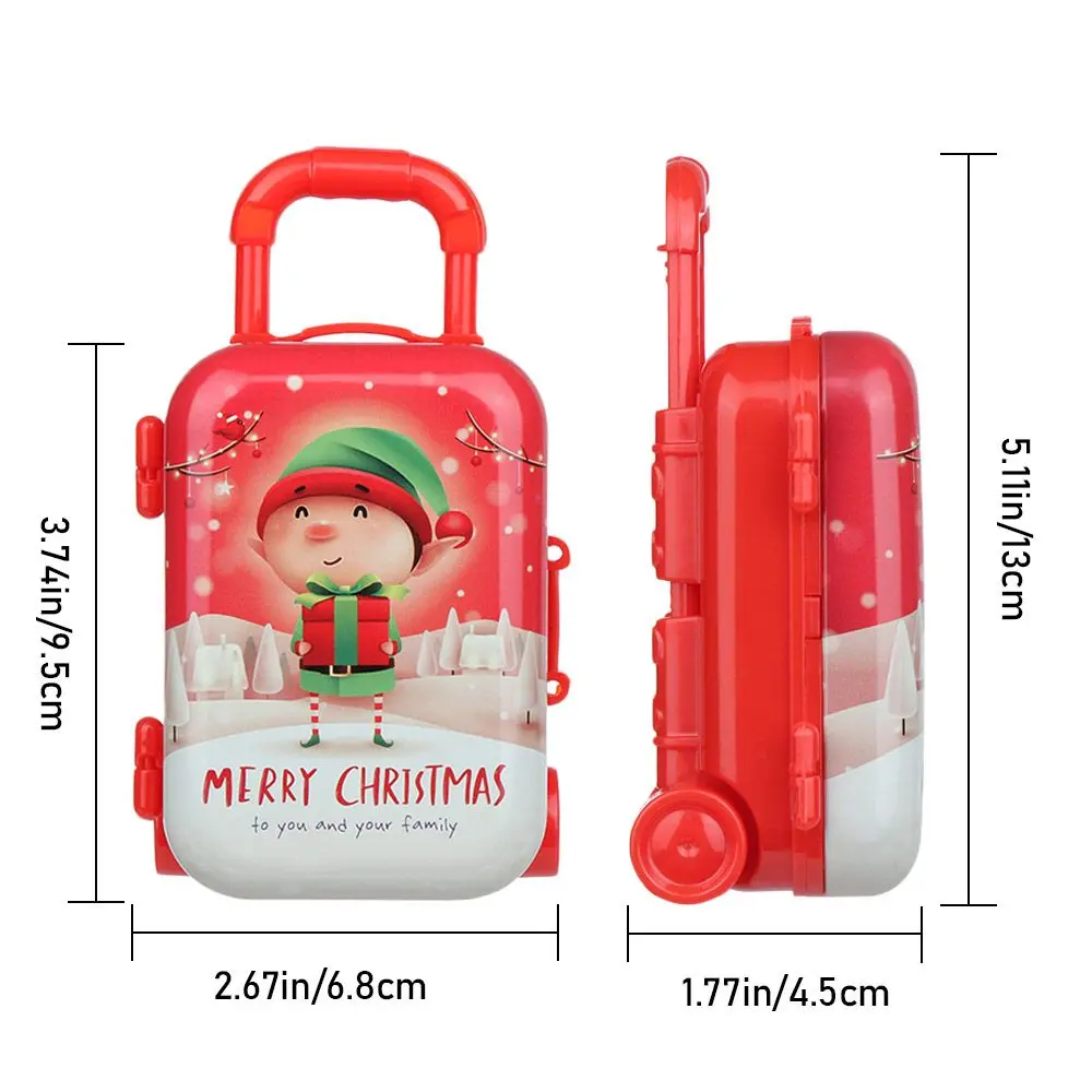 Doll Cartoon Suitcase Dolls Accessories Mini Trunk Dollhouse Accessories Furniture Jewellery Case Candy Box Christmas Supplies