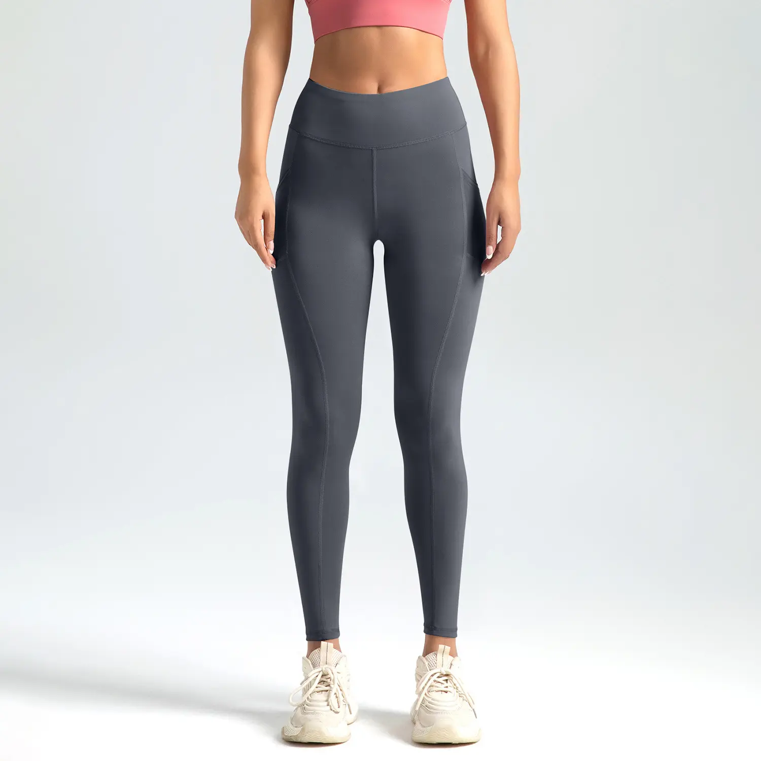 Cross-border Zone Sports Fitness Trousers Peach Pants Running Hips High Waist Belly Elastic Leggings Yoga Pants