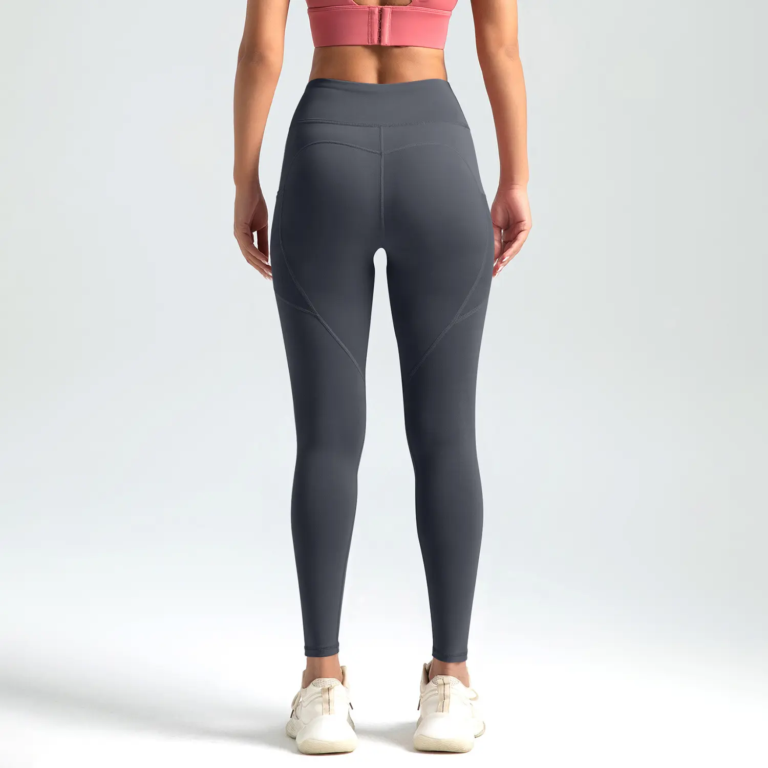 Cross-border Zone Sports Fitness Trousers Peach Pants Running Hips High Waist Belly Elastic Leggings Yoga Pants