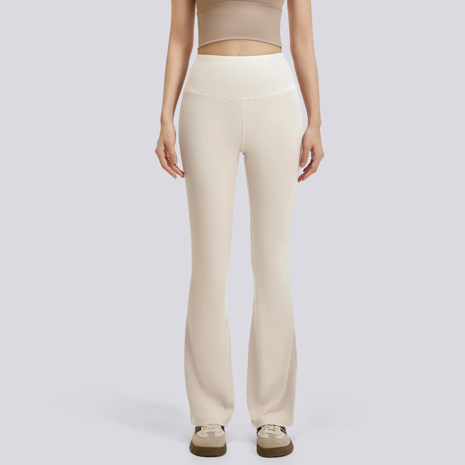 Juyatang nude high elastic sports leggings high waist hip lift slim thin women's micro pull yoga pants summer