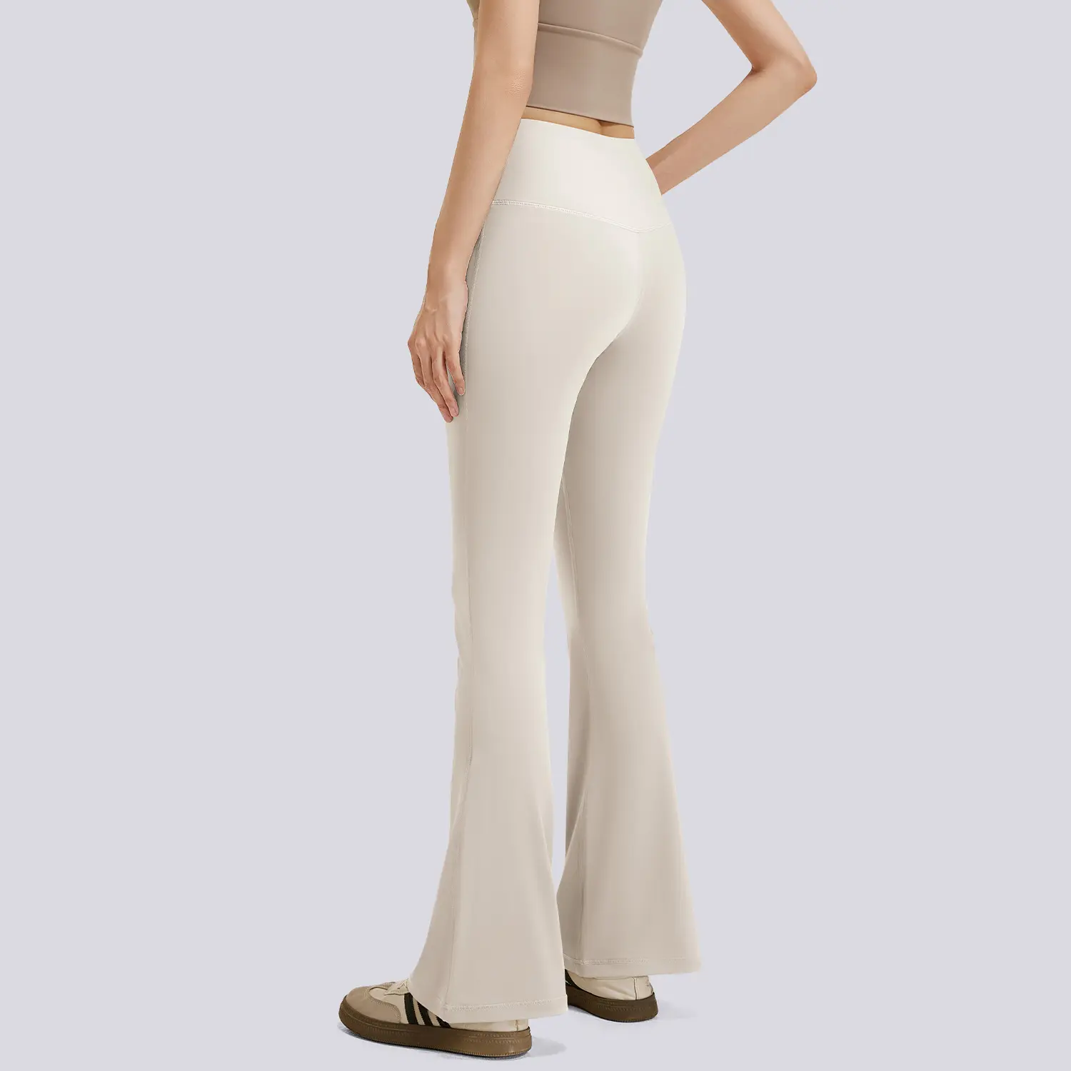 Juyatang nude high elastic sports leggings high waist hip lift slim thin women's micro pull yoga pants summer
