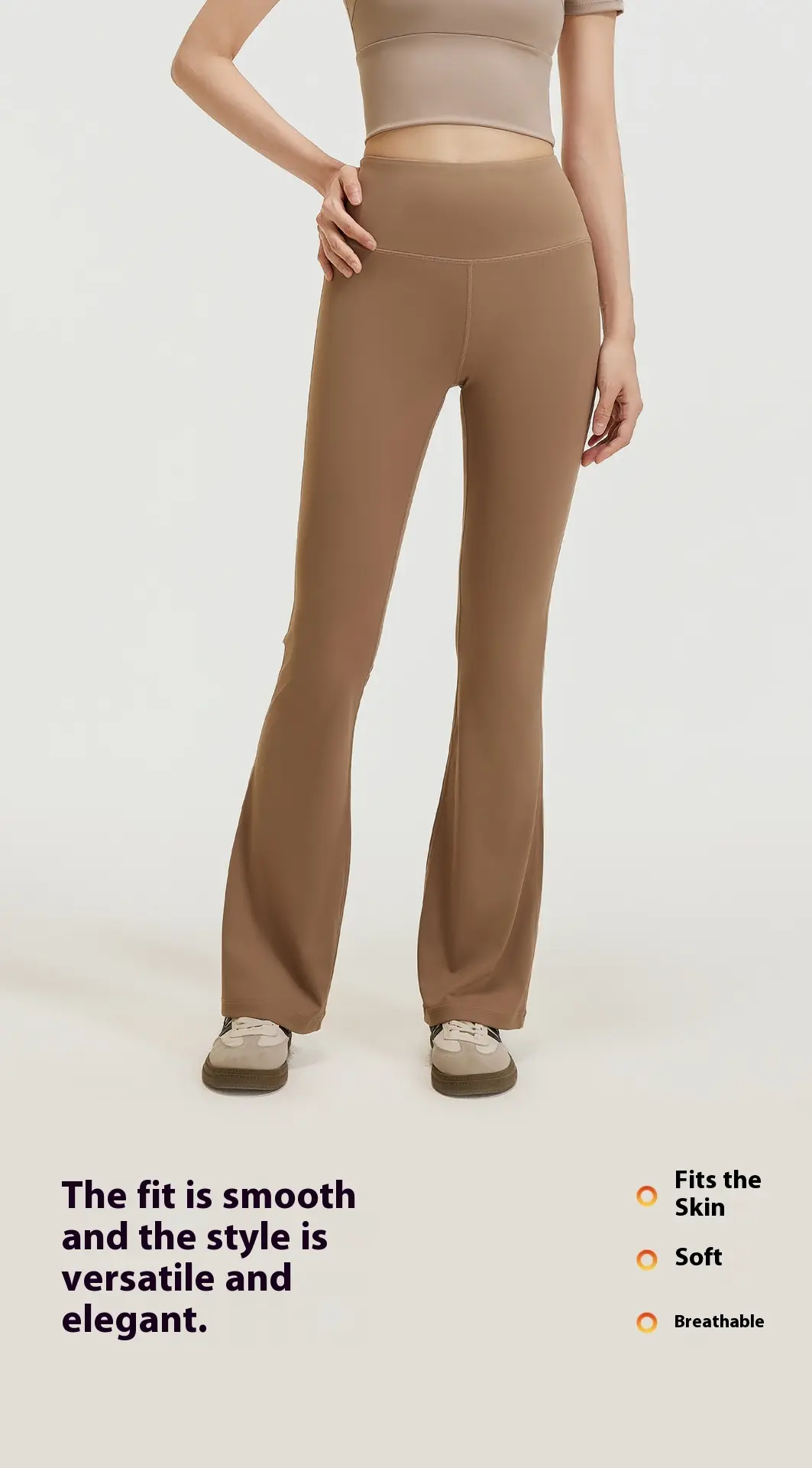 Juyatang nude high elastic sports leggings high waist hip lift slim thin women's micro pull yoga pants summer